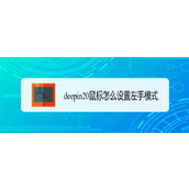 鼠标怎么设置为左手? deepin20左手鼠标设置方法