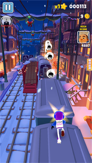 地铁跑酷真正雪地版图片