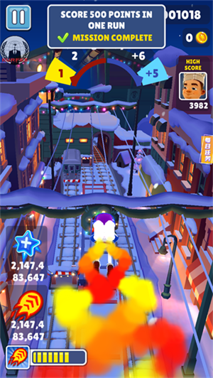 地铁跑酷真正雪地版图片