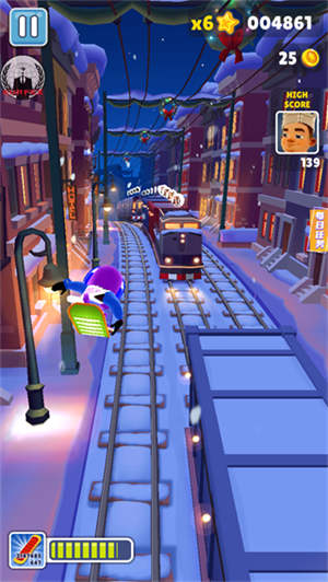 地铁跑酷真正雪地版图片