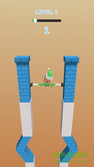 抖音小人用腿撑住墙