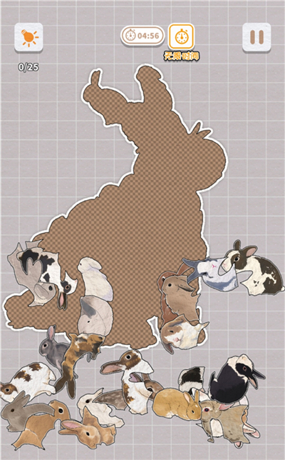 挤在一起的兔兔