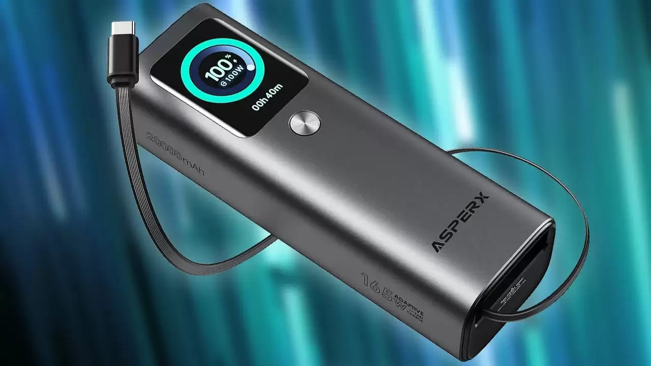 可登机AsperX 20000mAh 165W移动电源限时特惠：使用50美元优惠券后到手价39.99美元