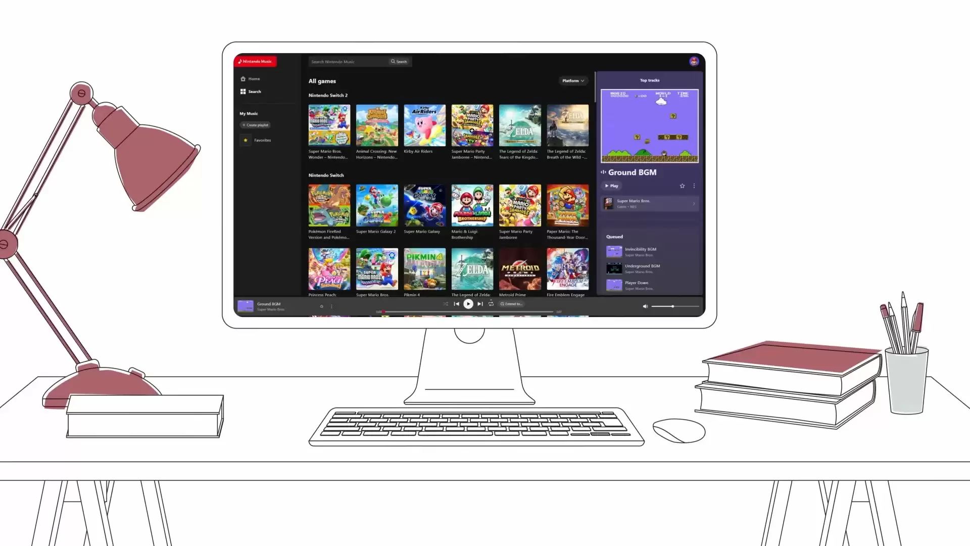 Nintendo Music 推出网页版播放器：收录超过 4 小时的 Mario Kart World 音乐曲目
