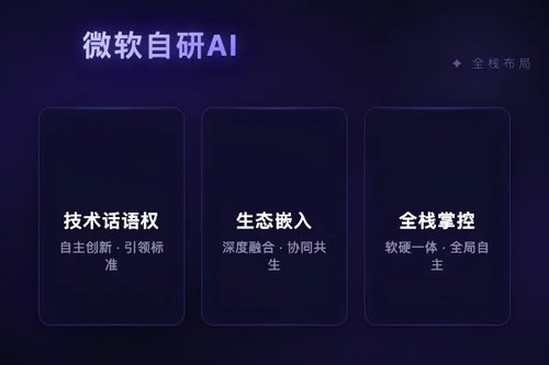 微软自研AI全靠自己，为什么微软选择独立研发不依赖外部技术？