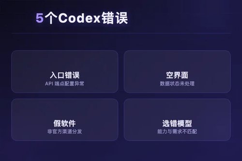 5个codex官网常见错误，避坑必看（2026亲测）
