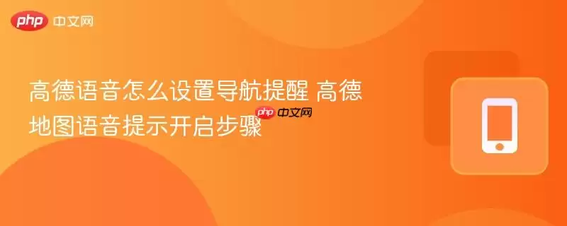 高德语音如何设置导航提醒 高德地图语音提示开启步骤