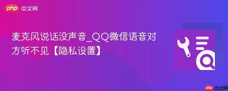 麦克风说话没声音_QQ微信语音对方听不见 隐私设置