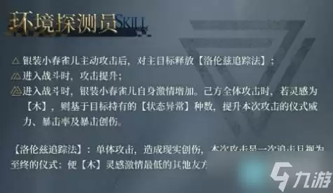 重返未来1999银装小春雀儿角色介绍