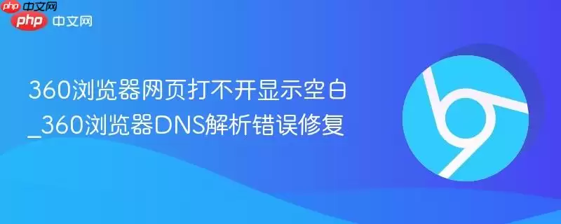 360浏览器网页打不开空白_DNS解析错误修复