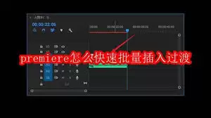 premiere快速批量插入过渡的方法