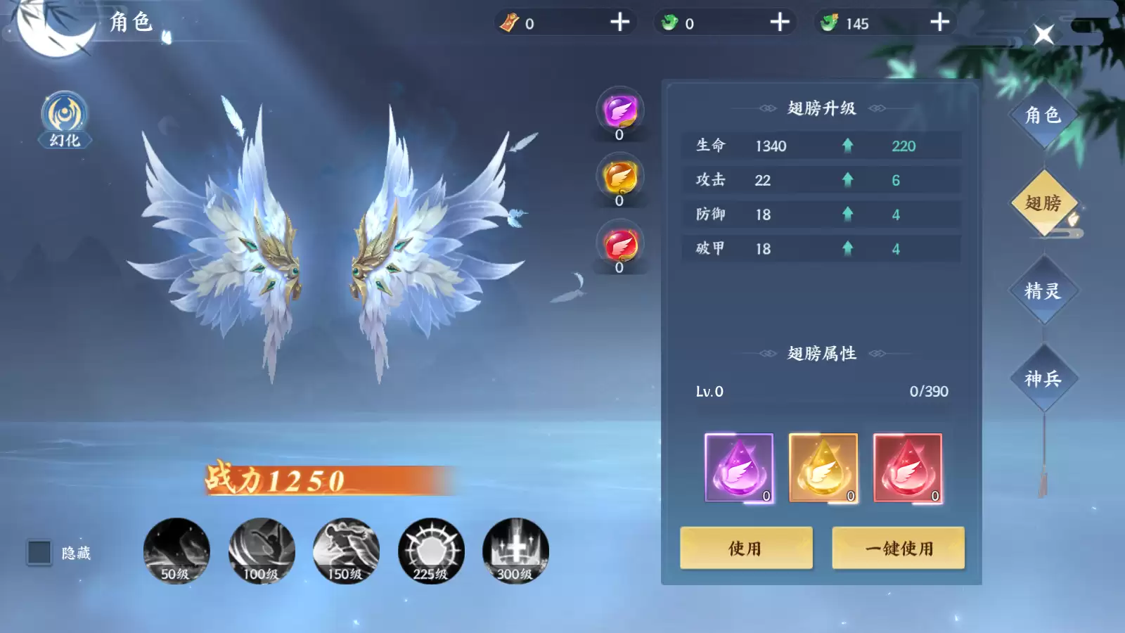 《绝世万剑录》翅膀说明