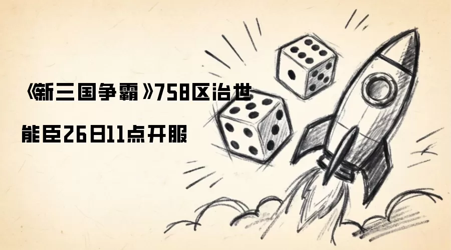 《新三国争霸》758区治世能臣26日11点开服