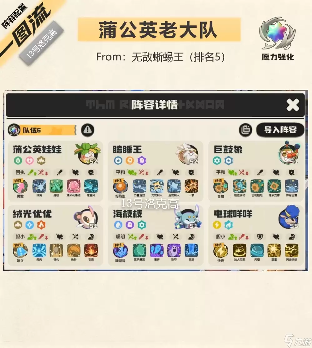 《洛克王国世界》S2新赛季强势阵容蒲公英老大队