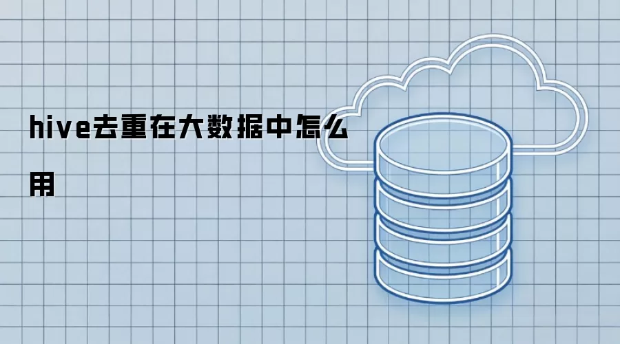 hive去重在大数据中怎么使用