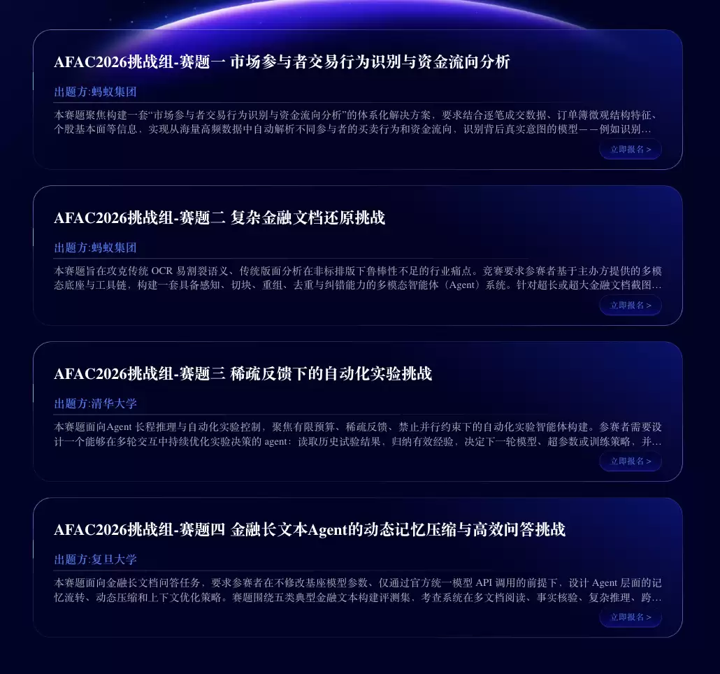 金融AI武道大会开赛！四道业务真题 出题人：猜不到最优解