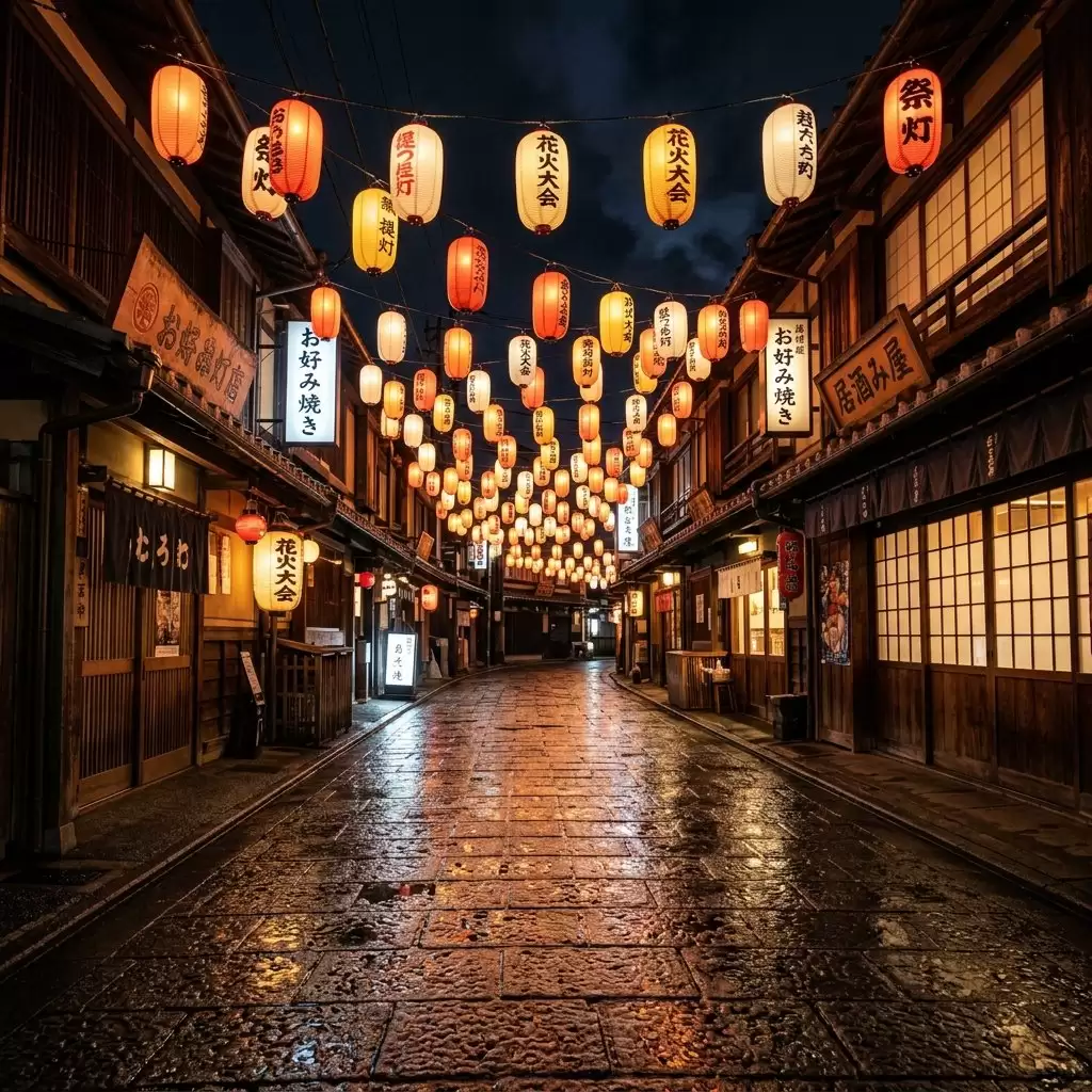 夜间灯会路