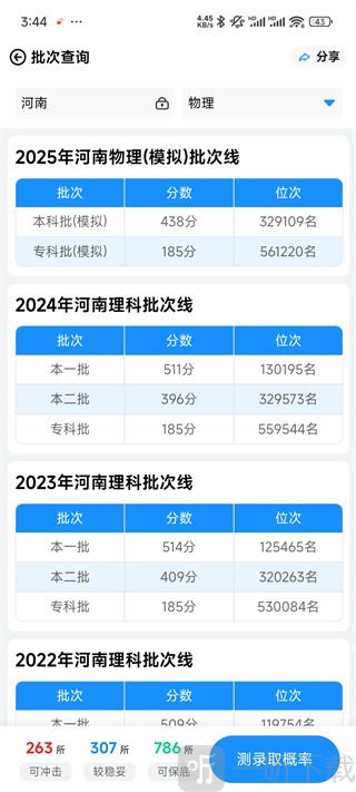 蝶变志愿免费版批次查询