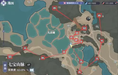 斗罗大陆猎魂世界七宝山脉宝箱位置图总览