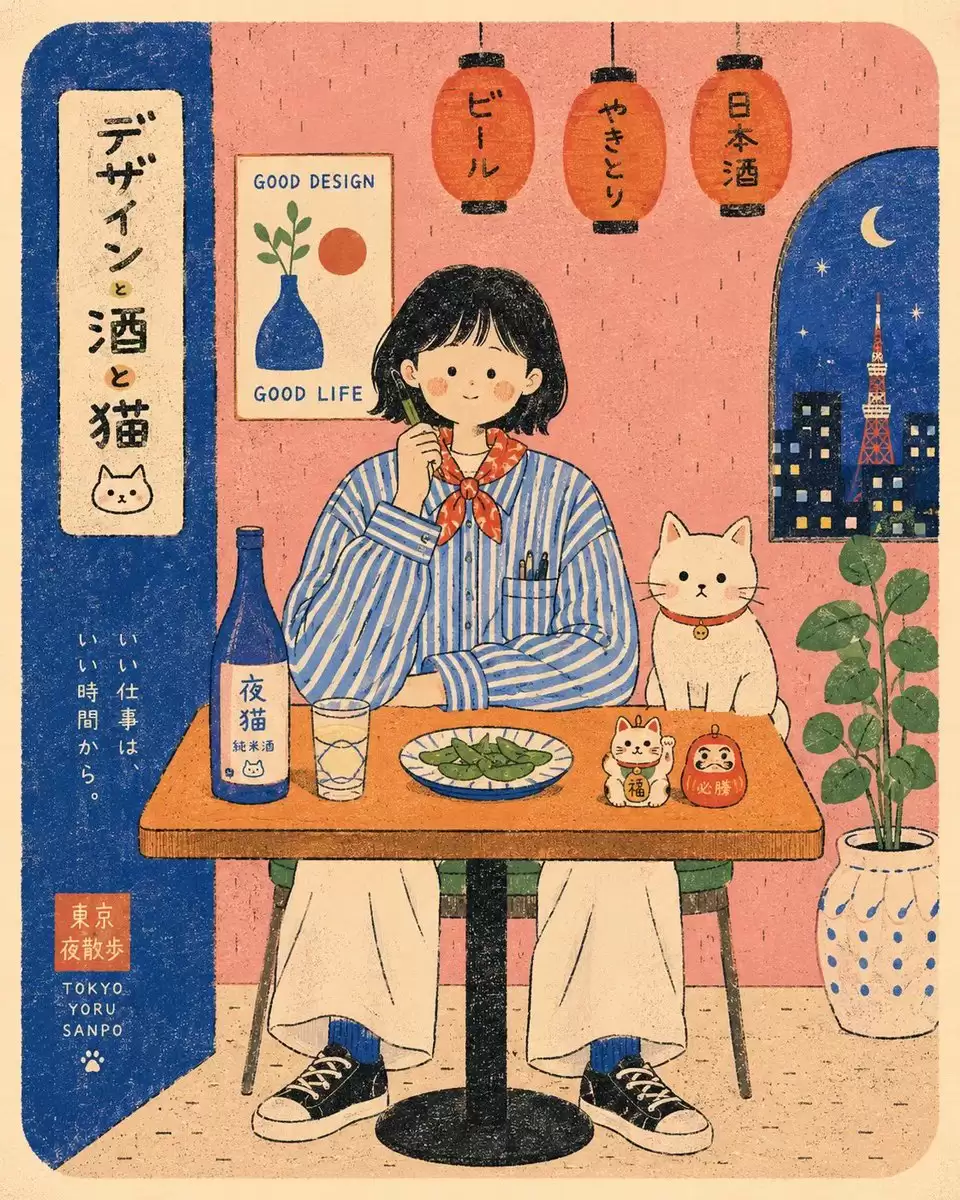 现代孔版印刷风咖啡馆海报