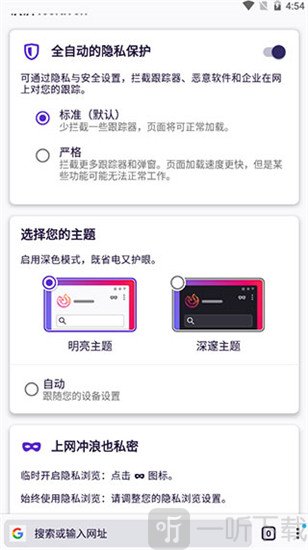 Iceraven Browser主题设置界面