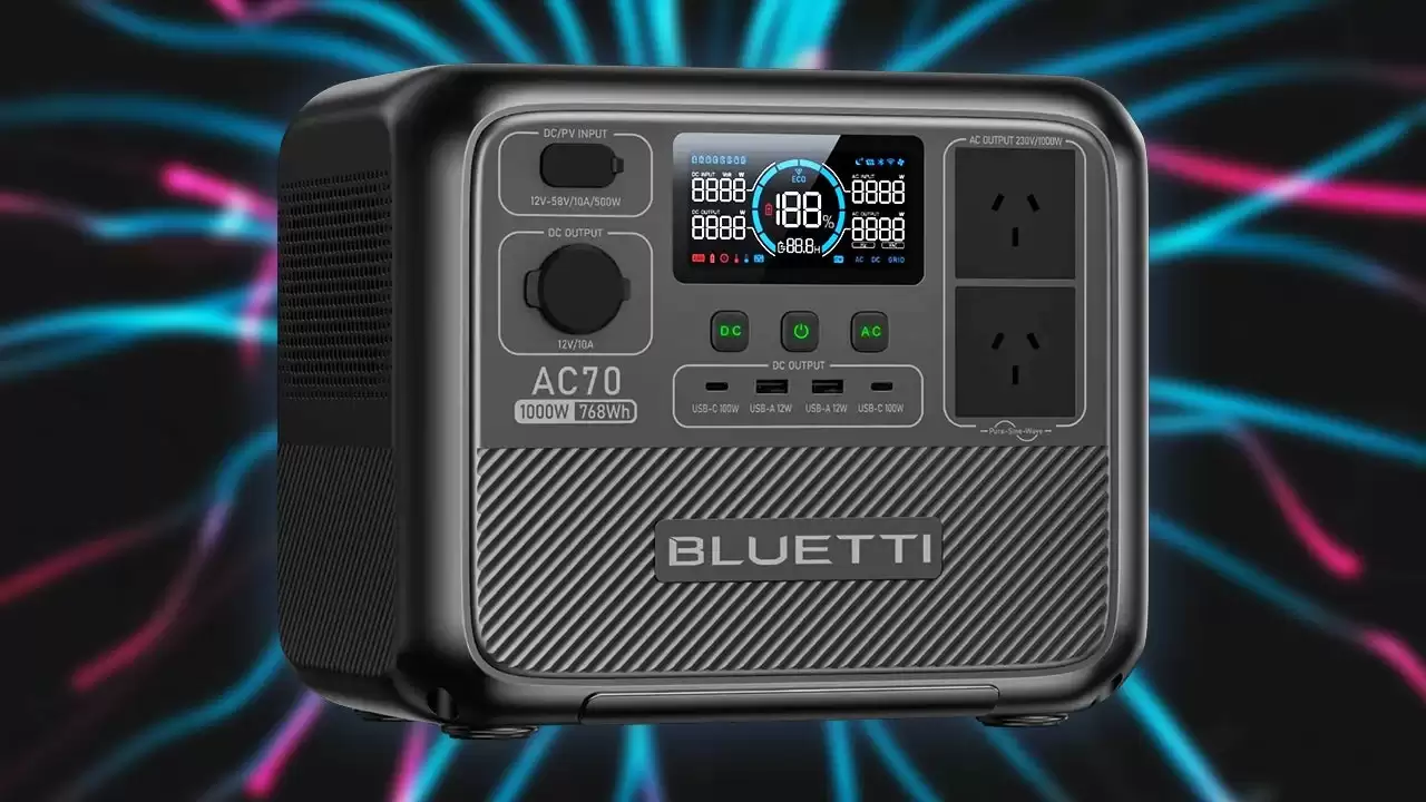 热门 Bluetti AC70 768Wh/1,000W 磷酸铁锂户外电源降至 250 美元以下:含 5 年质保