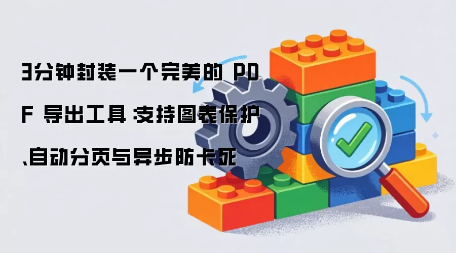 3分钟封装一个完美 PDF 导出工具：支持图表保护、自动分页与异步防卡死