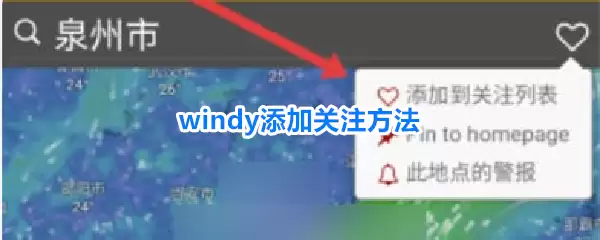 windy添加关注操作