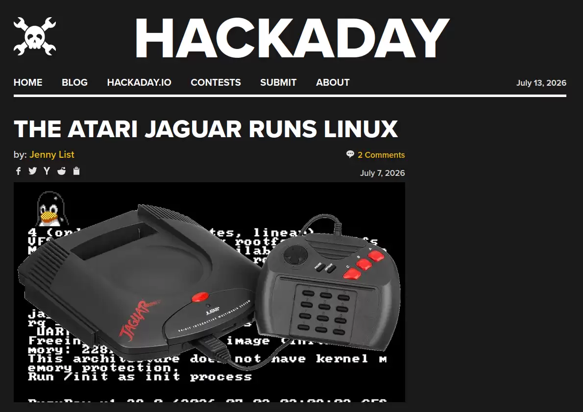 Sega 32X上的Linux。谁还需要硬件同步原语呢？
