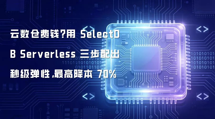 云数仓费钱？用 SelectDB Serverless 三步配出秒级弹性：最高降本 70%
