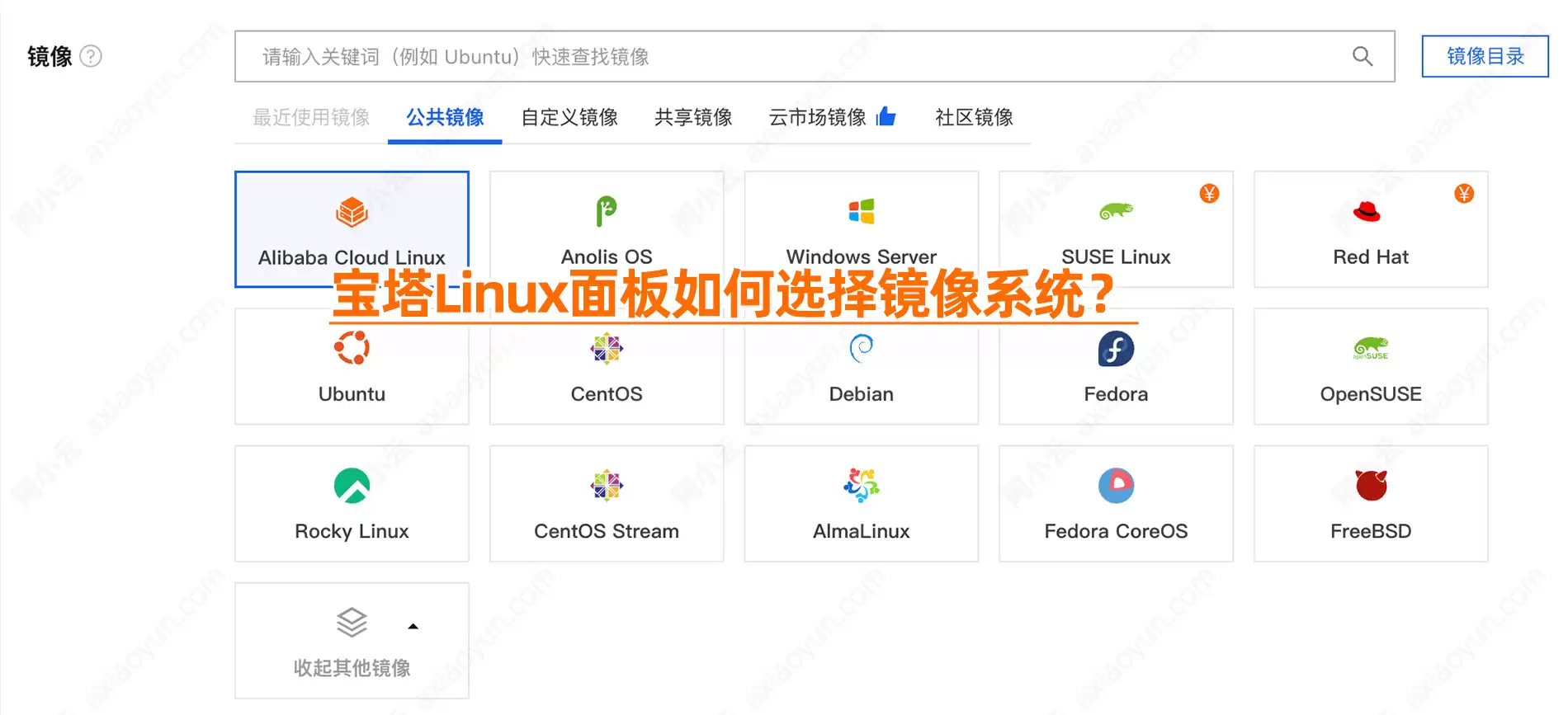 阿里云ECS安装宝塔Linux面板:使用Alibaba Cloud Linux 3.2104 LTS 64位镜像可以吗？