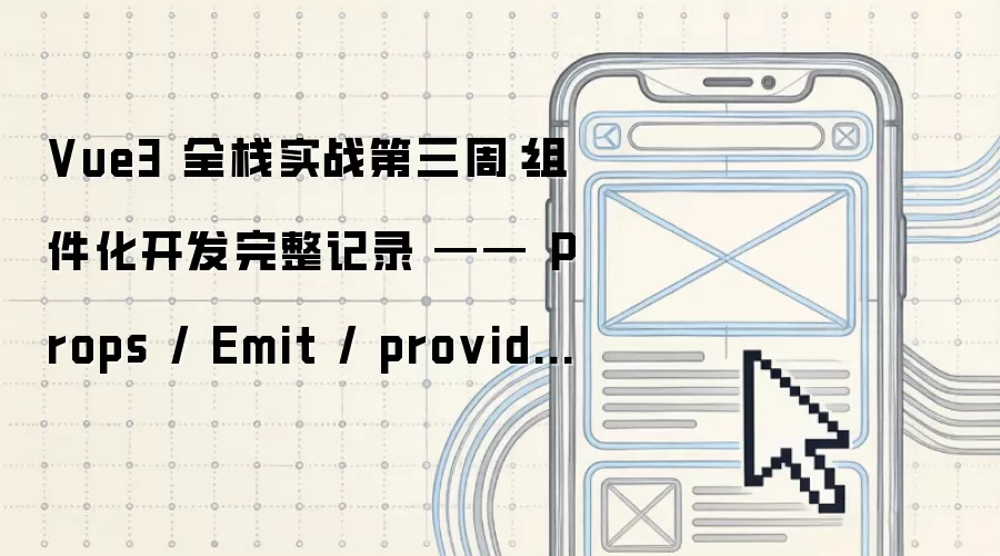 Vue3 全栈实战第三周：组件化开发完整记录 - Props / Emit / provide-inject / 插槽 / 自定义指令