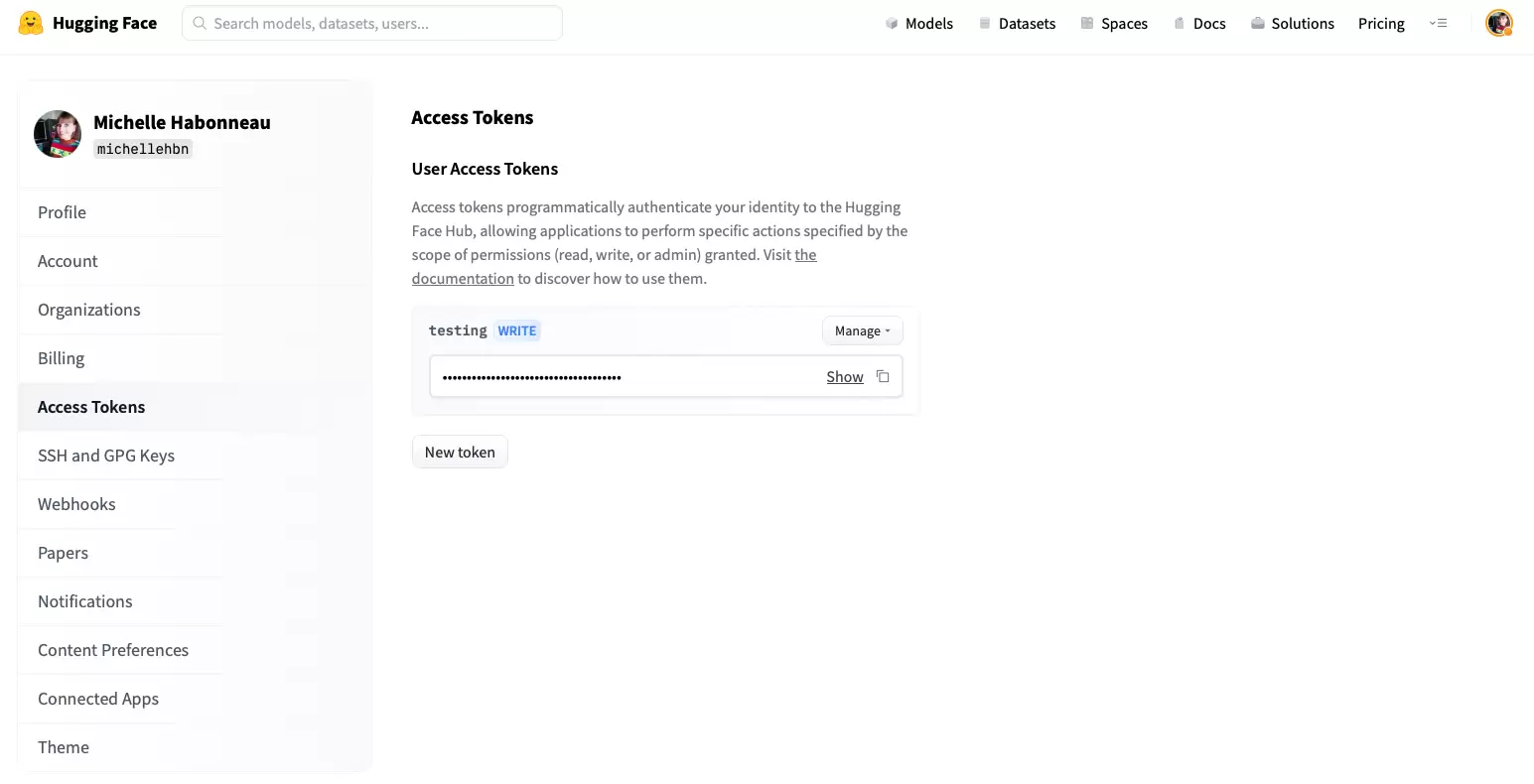 Hugging Face Access Token 的创建与权限配置教程