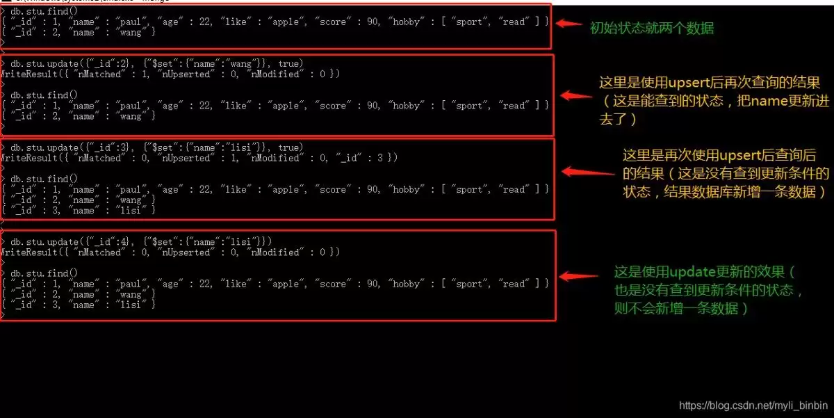 mongodbupsert操作是什么？如何用一条命令完成更新或插入？