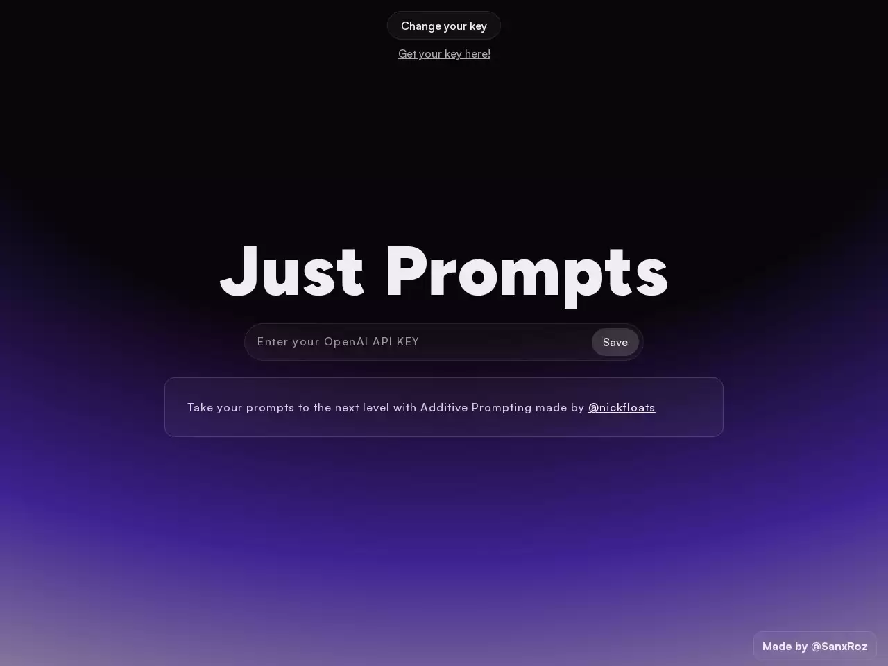 Just Prompts-Just Prompts 是一款在线工具
