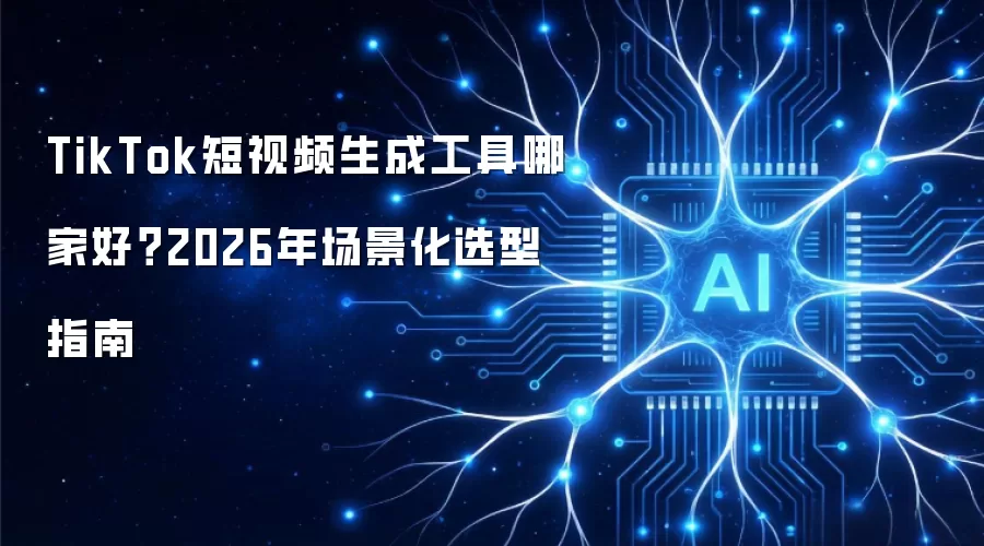 TikTok短视频生成工具哪家好 2026年场景化选型指南