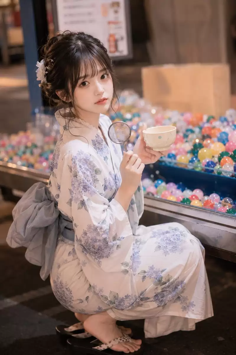 日本夏季祭典人像