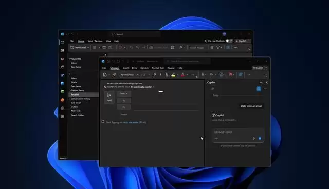 微软Win10/Win11经典版Outlook下月将增Copilot AI统一入口：始终可见