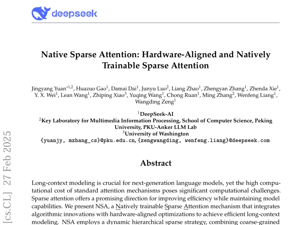 拨云见日：Native Sparse Attention 怎样重塑长上下文大模型效率边界