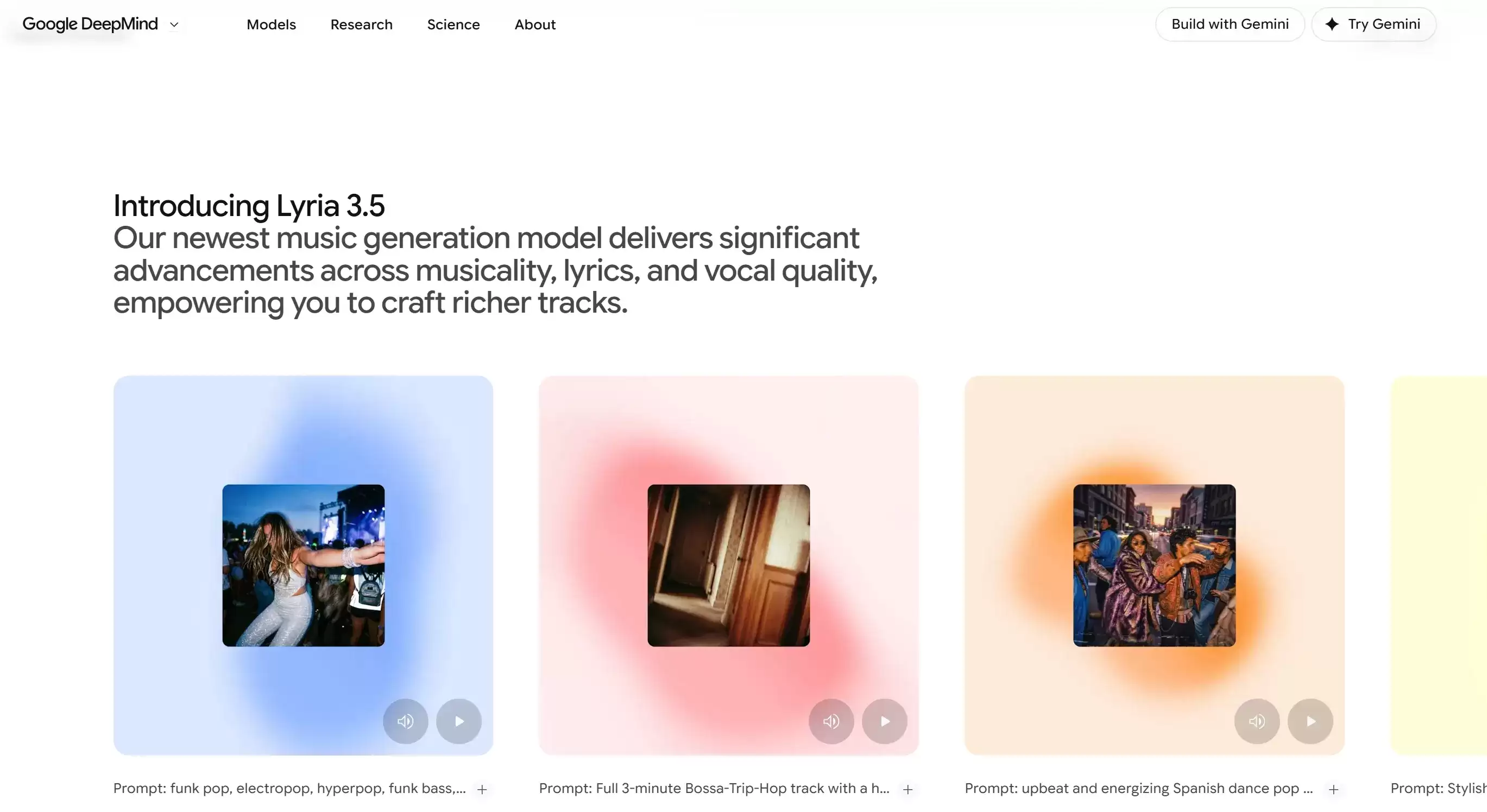 Lyria 3.5 – 谷歌 DeepMind 推出的AI音乐生成与歌曲创作模型