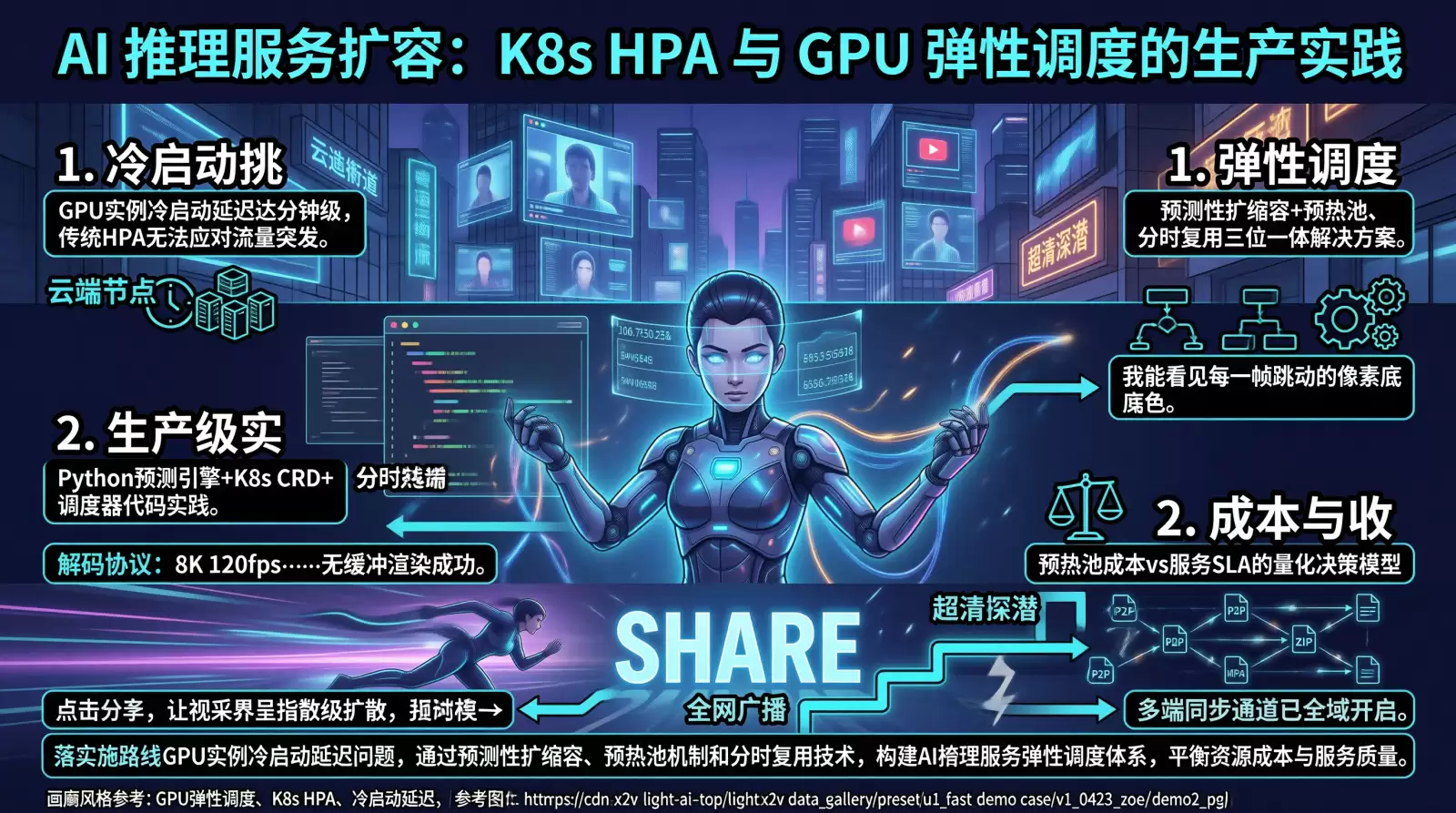 AI 推理服务扩容：K8s HPA 与 GPU 弹性调度的生产实践