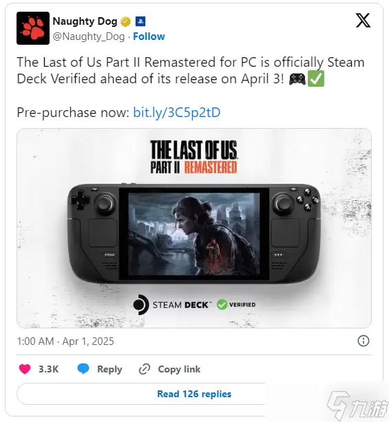 PC版《最后生还者2》重制版通过Steam Deck官方认证