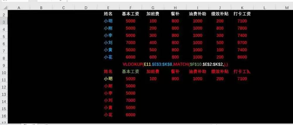Excel表格中如何实现同时查找多项数据