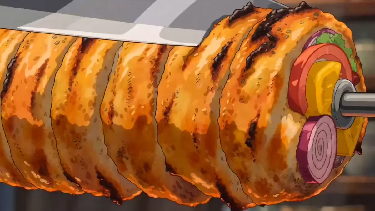 Ghibli Style Shawarma Cooking Animation