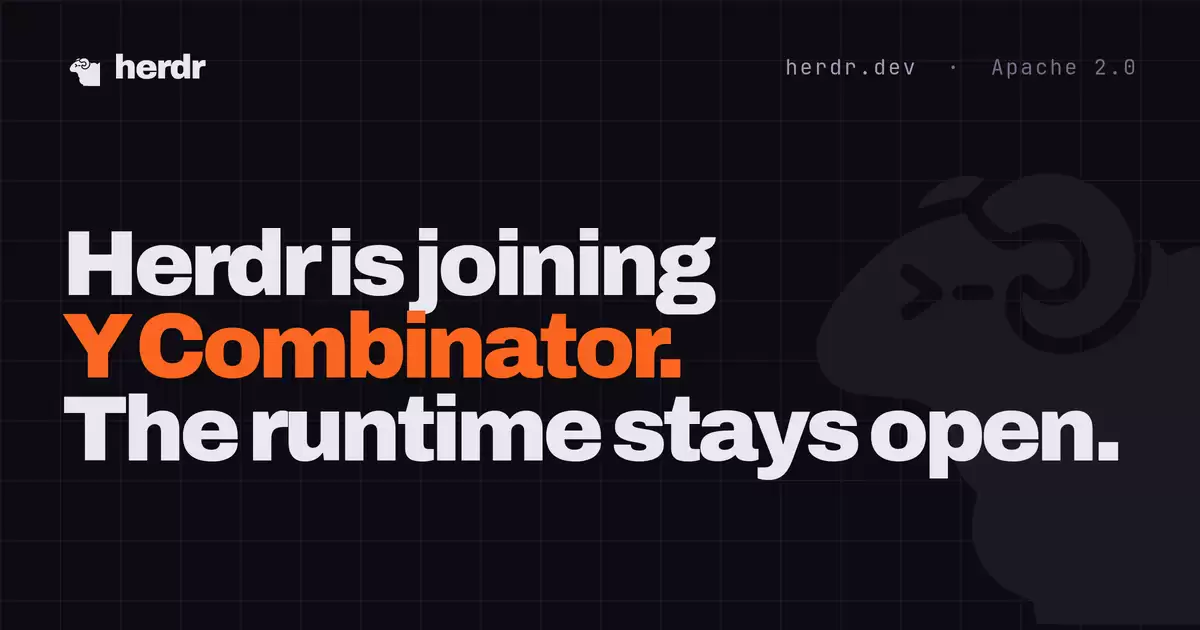 Herdr 宣布加入 Y Combinator：专注打造开源 CLI 智能体运行环境
