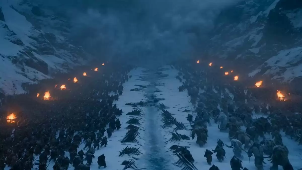 Dark Fantasy Frozen Mountain Battle