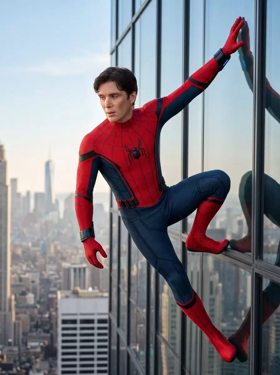 Spiderman Skyscraper Editorial Portrait