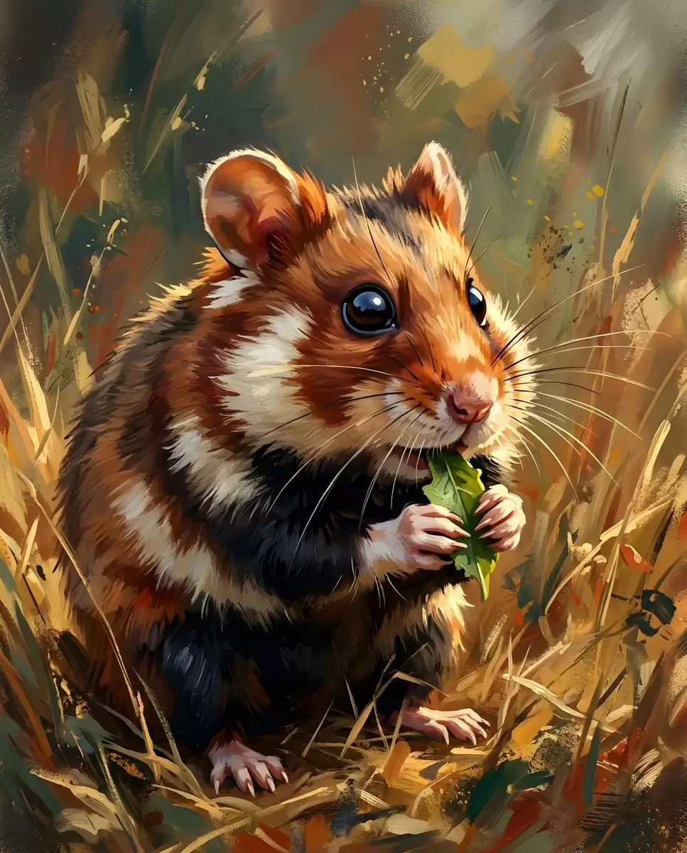 European Hamster Wildlife Macro Shot