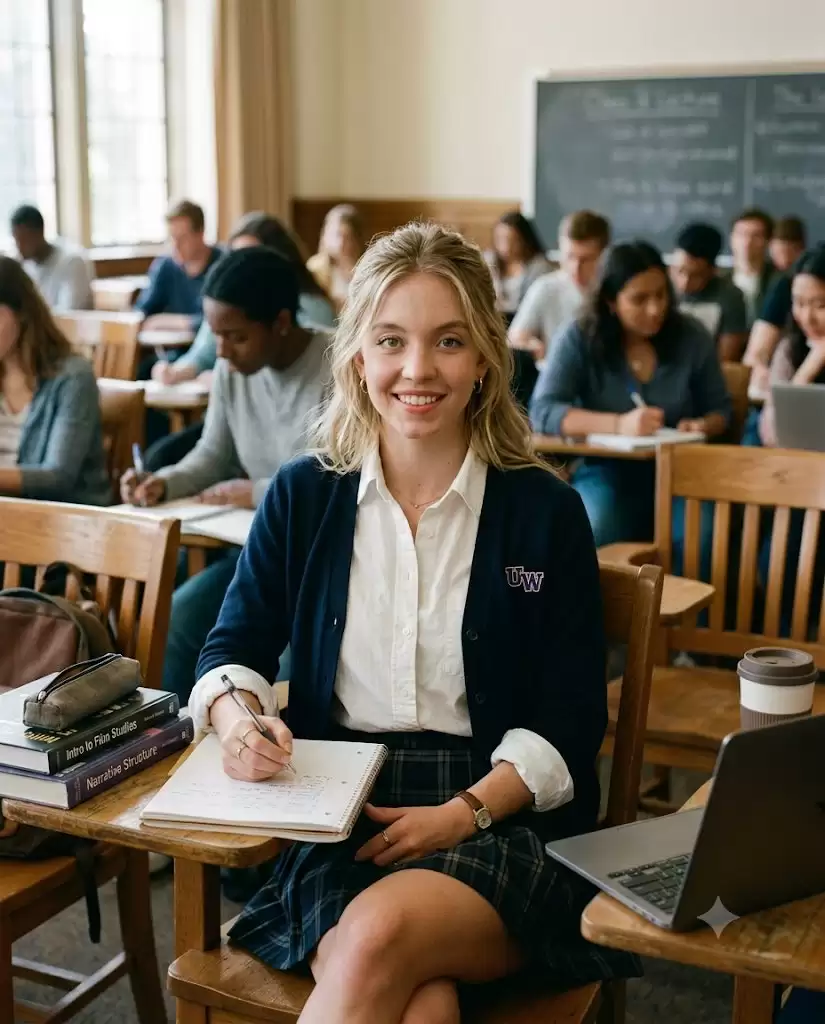 Celebrity College Student Candid Portrait