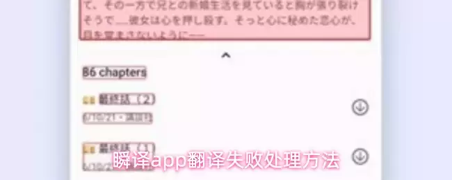 瞬译app翻译失败处理做法